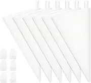 12 Inch Silicone Pastry Bags 6-Pack Reusable Icing Piping Bags Cake Cupcake Decorating Bags Baking Frosting Piping Bags with 6 Icing Couplers for Standard Tips, Translucent