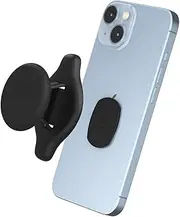 A-Type Phone Grip Stand, Sinjimoru 2 in 1 Cell Phone Holder as Cute Phone Stand for iPhone & Samsung Galaxy, Finger Grip Kickstand for Google Sony Motorola Huawei Asus. Sinji Mount Mini Tok Black