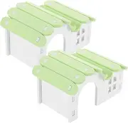 Milisten 2Pcs Hamster Hideout Hut Guinea Pig House for Small Animals Cozy Squirrel Hideaway Fun and Safe Sleeping Space for Guinea Pigs and Hamsters