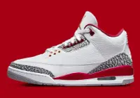 在飛比找Yahoo奇摩拍賣-7-11運費0元優惠優惠-【明朝運動館】Air Jordan 3 Retro 喬丹白紅