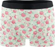 [FRODOTGV] Light Pink Apples Mens Boxer Brief Shorts Athletic Underwear for Men Compression Boxer Para Hombre