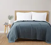 Pem America Truly Soft Matelasse Organic Twin XL Blanket in Storm