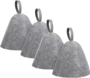 4Pcs Sauna Hat, Wool Felt Sauna Cap, Russian Steam Hat, Unisex Sauna Hat for Wom