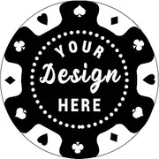 pensoda 100 Custom Plastic Poker Chips，Imprinted with Your Personalized Text and Logo,for Texas Hold'em Poker, Card Club or Late Night Poker Games，Drink or Bar Tokens, Bachelor Party