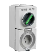 Clipsal Easy56, Wall Switched Socket, 3 Pin, 15A, 250V / EY56C315