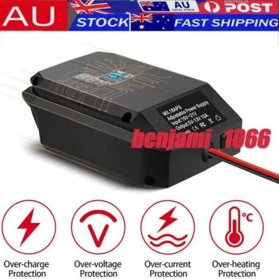 DC 18V to 12V Step Down Adapter for Milwaukee 18V Battery Converter Black