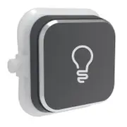 Clipsal Iconic Styl Dolly Rocker - Light - Silver Shadow - S40RL-SH