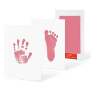 4pcs Inkless Baby print kit Newborn Footprint Handprint Gift Pink