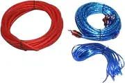 SOLUSTRE Subwoofer Amplifier Cables Kit 8ga Car Audio Wiring Low Noise Distortion Easy Install Fuse Holder Protection