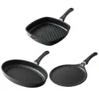 Cast Iron Grill Pan Multifunctional Uncoated Teppanyaki Steak Frying Pan Durable