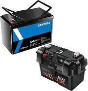 12V 100Ah Lithium Iron Phosphate Battery LiFePO4 Rechargeable Replace SLA AGM Solar Boat RV Marine BMS Camping Power 2 Years Warranty VoltX Battery Box Case 12V 2xUSB 100Ah 120Ah Portable