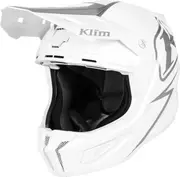 Klim T1 Freeride Solid, motocross helmet , color: Matt White/Silver , size: XXL