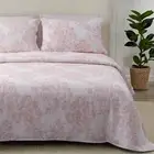 Home 4 Piece 100% Turkish King Pink Printed Flannel Sheets Set | Deep