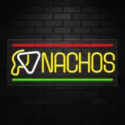Nachos Sign for Business Displays | LED Flex Neon | 32"W x 13"H x 1"D