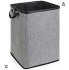 Freestanding Collapsible Laundry Basket/ Hamper with Easy Carry Handle Grey
