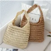 Bohemian Style Straw Woven Handbags Hollow Out Women Shoulder Bag Travel