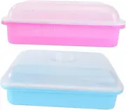 PHENOFICE 2 Sets Garden Sowing Trays with Cover Nutrient Rich Propagator Trays for Windowsill Plant Germination for Plants Vegetables Flowers