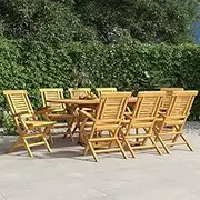 Patio Chair, Dining Chair with Armrest, Folding Garden Chairs 8 pcs for Patio, Restaurant, Yard, Poolside, 56 x 63 x 90 cm, Brown