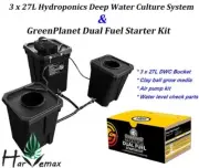 Green Planet Starter kit & 3 pots 27Liter DWC Deep Water Culture System Square
