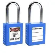 3X BRADY Lockout Safety Isolation Padlocks 38mm Sackle with Non Conductive Nylon