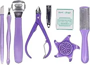 KYNA Set Of 8 Pieces Professional Pedicure Manicure Kit Dead Skin Removal Grooming Tool For Girls And Women Random Colours Pack Of 1