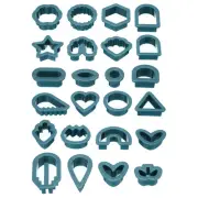 Polymer Clay Cutters, 24 Pcs Clay Cutters Polymer Clay Earrings Kit Mini, Blue