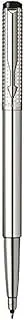 [PARKER] Vector Premium Shiny Stainless Steel Chiselled Blue Rollerball Pen