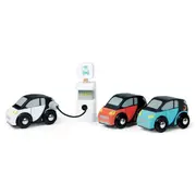 Tender Leaf Toys Smart Eelctric Car Set Kids/Children 15x8cm Wooden Toy 18m+
