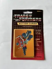 1985 HASBRO TRANSFORMERS UN-OPENED PACK OPTIMUS PRIME #1 SHOWING ON TOP
