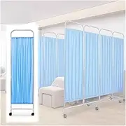 Hanging Room Divider, Hanging Room Divider Folding Room Screen Divider,Heavy Duty Mobile Privacy Screen Room Divider,Foldable Office Temporary Fence with Rotating Wheel,Washable Curtain