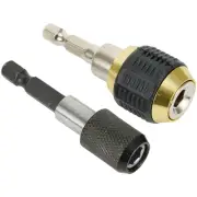 Keyless Drill Chuck Driver Driver Hex Keyless Quick Change Tool Parts 2pcs