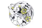 Solid 925 Sterling Silver Flower Fairy Pandora Inspired Charm