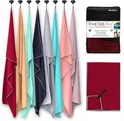 Microfibre Towel Extra Large XL 200 X 90Cm Super Absorbent - Quick Drying - Lightweight Compact Travel - Antibacterial Swimming Sports Travel Sand Proof Beach Towels - Jester Red