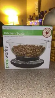 Prepworks 5 lb (2.2kg) Kitchen Scale Removable Clear Bowl Brand New