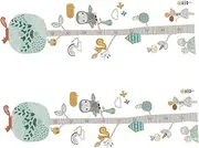 Kisangel 1Set Growth Height Chart Sticker Wall Decals for Nursery Bedroom Decor Removable Design No Residue for Boys