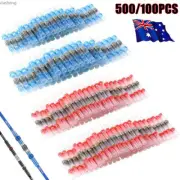 100PCS Waterproof Solder Sleeve Heat Shrink Seal Wire Butt Splice Connectors Kit