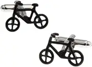 [JYHLSHBA] Cufflinks For Men 1 Pair Of Black Bicycle Cufflinks Men'S French Shirt Suit Cufflinks