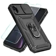 Compatible with iPhone XR Case with HD Screen Protector & Slide Camera Cover