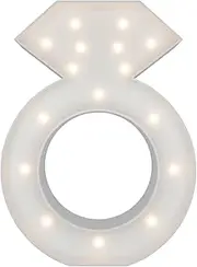 3FT Tall Marquee Light Up Jumbo Diamond Ring Large Pre Cut Kit for Bridal Shower, Engagement Party, Wedding Proposal Decorations Party Backdrop Decor