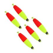 5Pcs Fishing Bobbers Floats, 3.8x0.7 in EVA Spring Bobbers Buoy, Red Yellow