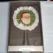 Martha Stewart Vintage Santa Ribbon Christmas Tree Topper