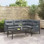 2 Piece Garden Lounge Set Anthracite Steel