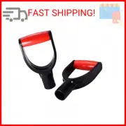 MroMax 2Pcs Shovel D Grip Handle, 1-1/4" Inner Diameter 32mm PVC Spade Snow Shov