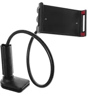 LIFKICH 2pcs Gooseneck Phone Holder Clamp Long Arm Bracket for Cellphones Tablets E Readers Slip Base for Office Bedroom Living Use Black