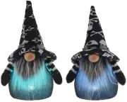 Ganz H1 LuxuryLite Décor 7" Flameless LED Light Up Spooky Gnomes 2pc LLHW1311