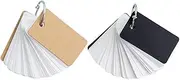 Operitacx Ring Notes Pads Blank Flash Cards Portable Notepads Ring Binder Design for School