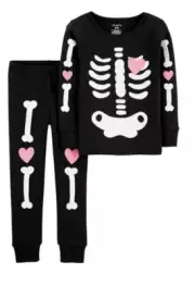 Baby Carter's 2 Piece Glow in the Dark Halloween Skeleton Pajamas 18 Months
