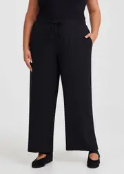 [Taking Shape] Taking Shape Soft Drape Deanna Wide Leg Pant Size 14 in Black - Plus Size Women's Clothing Black