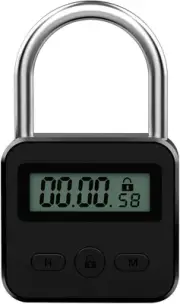Enajucy Metal Timer Lock - Electronic Time Padlock with LCD Display - USB Rec...