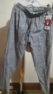 Chef Works "OWN THE KITCHEN" Checkered Pants Size M Culinary Kitchen **NEW**